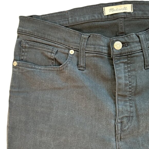 Madewell Black Jeans‎ Size 31 9" High Rise Skinny Leg Pants Stretch - Picture 3 of 10